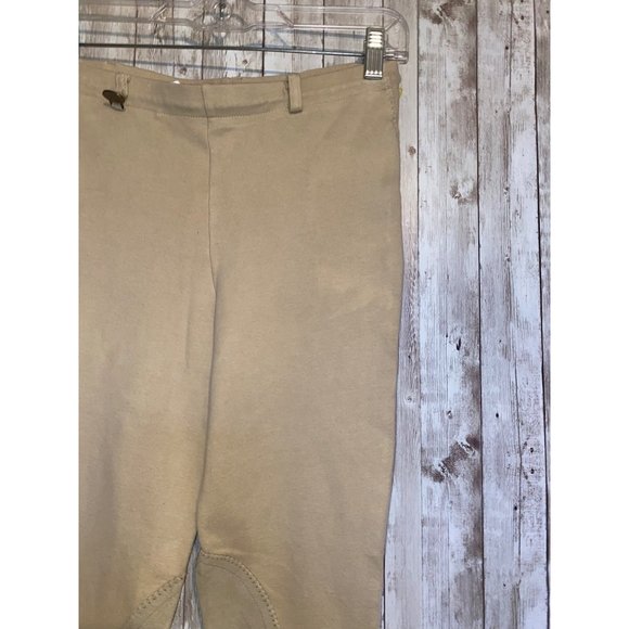 On Course Cotton Lycra Cream Equine Horse-Riding Pants Breeches Elastic Stirrup - Picture 6 of 12